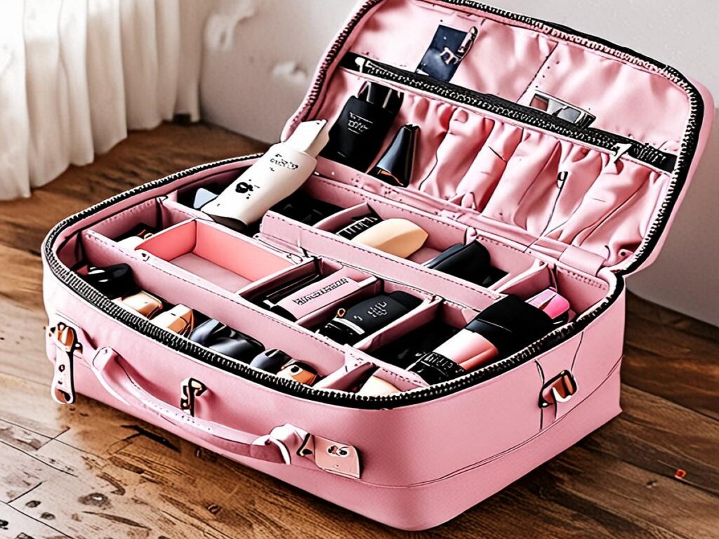 Best 5 Women's Large Travel Makeup Bag with Compartments