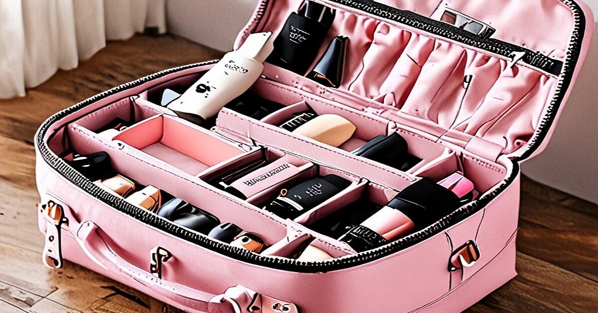 Best 5 Women's Large Travel Makeup Bag with Compartments